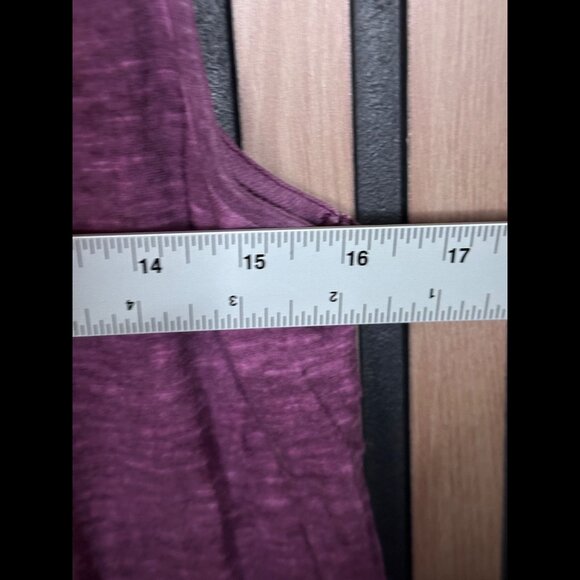 Free People Top XS Womens Purple Scoop Neck Heather Muscle Shirt Hem - Picture 3 of 7